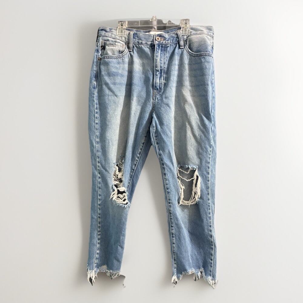 KanCan Jeans Womens 13/30 Blue Distressed Denim Ladies